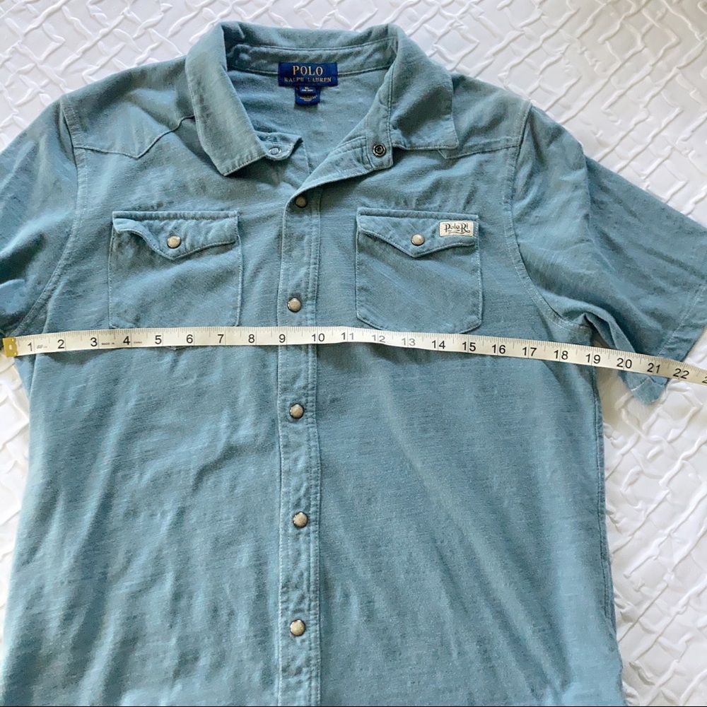Ralph Lauren Blue Boys knit polo shirt XL 18/20 - Picture 3 of 9
